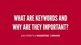 What are keywords and why are they important?