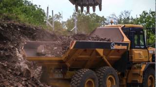 Amazing earthmoving machines on site