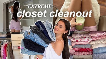 *extreme* CLOSET CLEANOUT: decluttering & organizing my entire closet