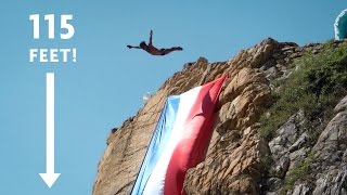 INSANELY HIGH CLIFF DIVE