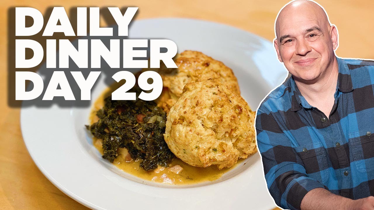 Corn Drop Biscuit w/ Ham Gravy: Daily Dinner Day 29 | Daily Dinner with Michael Symon | Food Network