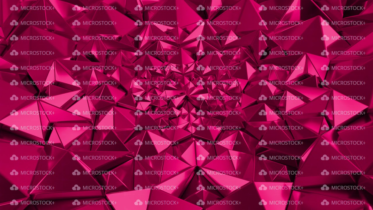 Fuchsia Geometric Triangle Wall waving background. Seamless Loop 4K UHD