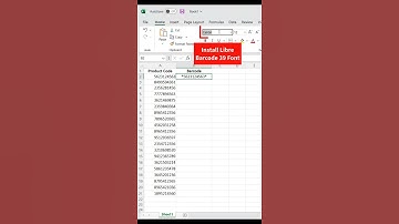 Create Barcode in Ms-Excel #shorts