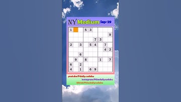 The New York Times Daily #Sudoku 2025-09-29 Medium #puzzle #games #education #braingames