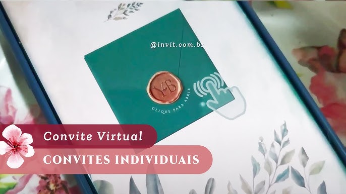 Convite Casamento Interativo Virtual Para Whatsapp - FRETE GRÁTIS - Tinta  Papel e Tesoura