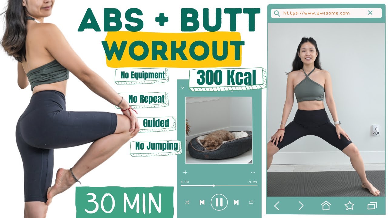 30 MIN ABS & BUTT WORKOUT | San Francisco Pilates Class - YouTube