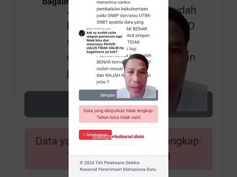 Cara mengatasi data tahun lulus tidak valid saat simpan permanen akun snpmb 2024