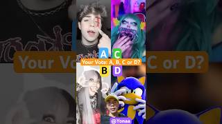 Your Vote A B C Or Dviral funny short abcd shortsviral 673 sonic