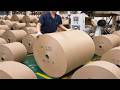 段ボールを大量生産するプロセス。創業85年以上、製造から販売まで一貫して行う段ボール工場。