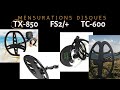 Comparatif poids et mesures disques TX-850, FS2, FS2+, TC-600 et MD-3032