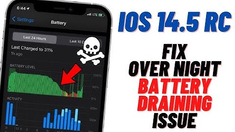 iOS 14.5 Rc !! Fix Overnight Battery Draining Issue ?