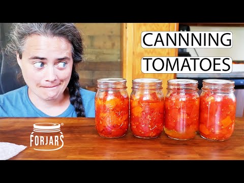 Raw Pack Tomatoes On A Glass Top Stove | Canning With Forjars | Fermented Homestead