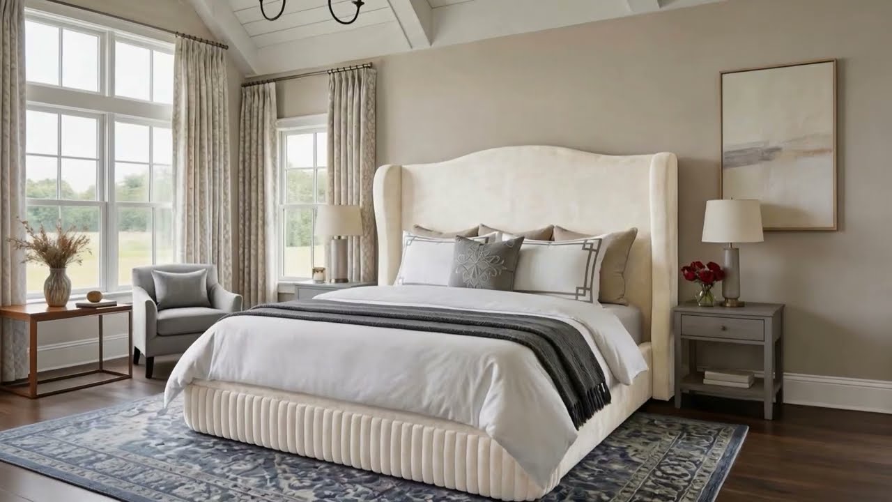 Snhomee 49" Cloud Bed Frame with Extra High Wingback Headboard,Soft Shimmering Fabric & Thick Corduroy Design for Stability, No Box Spring Needed, Easy Assembly