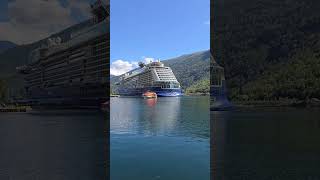 Apex Docked in Flam | Celebrity Cruises #cruise #celebritycruises #shipspotting #fjords #shorts