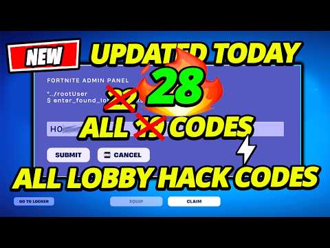 ALL 28 LOBBY HACK CODES (UPDATED) Fortnite Season 4 Admin Panel Codes!! How to GET ALL FREE Sprites!