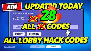 ALL 28 LOBBY HACK CODES (UPDATED) Fortnite Season 4 Admin Panel Codes!! How to GET ALL FREE Sprites!