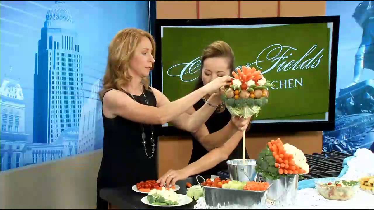 Edible Centerpieces:  Vegetable Topiaries