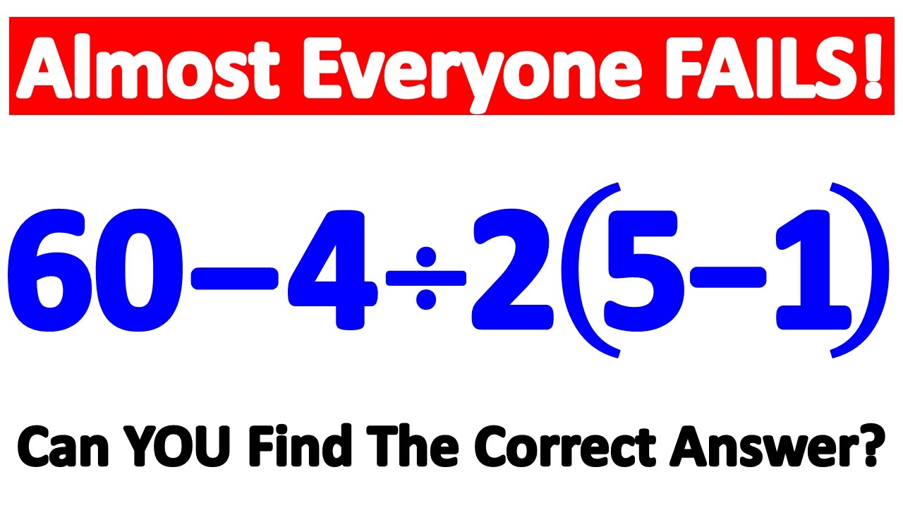 Almost Everyone FAILS This Tricky Math Problem! Can YOU Find The ...