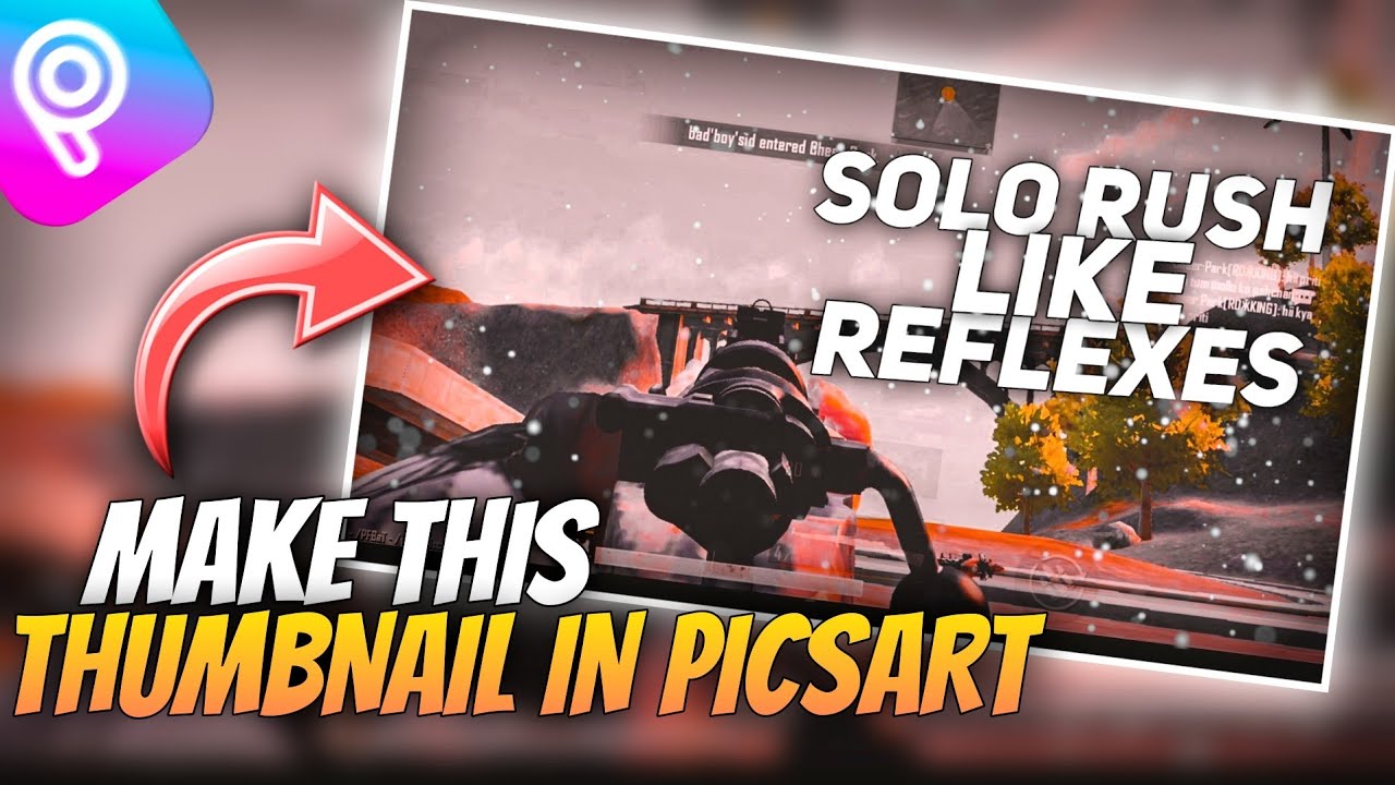 How to make thumbnail like Solo Rush & Ipop Gaming | Thumbnail tutorial in Picsart ( EASY )