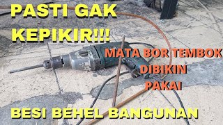 'CREATIVE' ALTERNATIVE WAYS TO MAKE WALL DRILL BITS USING BUILDING STEELS.