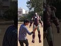 Iron man punched by quicksilver shorts ironman