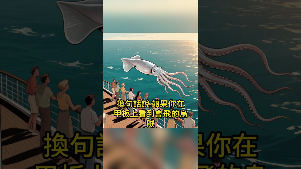 🔥深海生物大百科🔥3 槍烏賊（Ommastrephes bartramii）《翻車魚：世界最重的硬骨魚，卻是海洋裡的笨萌巨嬰》🌊 0–200米（表層 Epipelagic Zone）SH 9月5日