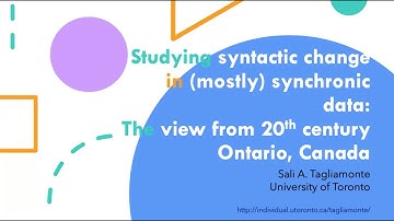 Studying syntactic change in (mostly) synchronic data: The view from 20th century Ontario, Canada