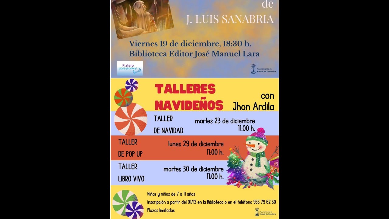 HOY EN RG HABLAMOS CON LA BIBLIOTECA DE ALCALÁ DE LAS ACTIVIDADES NAVIDEÑAS Y SU HORARIO ESPECIAL