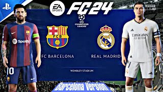 EA FC24 - Barcelona vs Real Madrid | PS5™[4K60]Gameplay | UEFA Champions League Final | Messi vs CR7