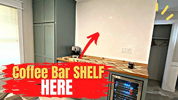 Amazing Coffee Bar  Shelf ON TILE WALL!!