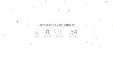 Birthday Countdown + Sweet Birthday Greeting with HTML, CSS & JS