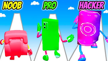 NOOB vs PRO vs HACKER - Phone Run 3D