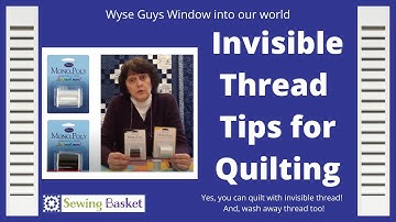How to sew with Invisible Thread.  Preview your quilting with wash away thread