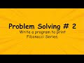 Write a program to print fibonacci series  2  tutorial 4you
