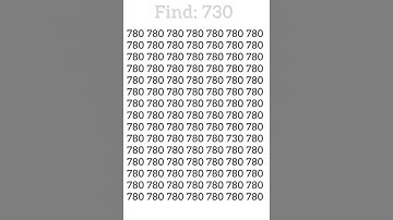 95% fail to spot 730 within 5 sec. #checkitout #spot #ytshorts #ahorts #paheli #braingames #puzzles