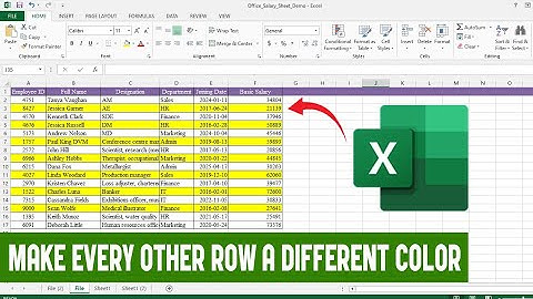 Elke andere rij automatisch een andere kleur geven in Excel