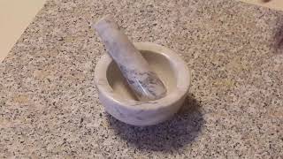 Wisconsin greg showing what he feels is the best way to season a
mortar and pestle. please check out link below watch how dried
peppers...