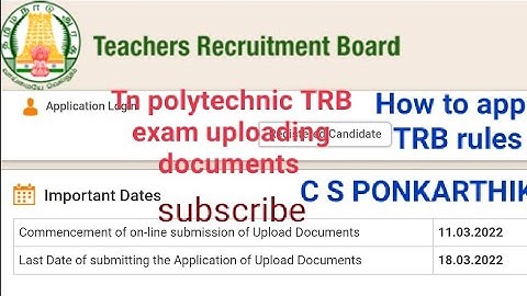 TN POLYTECHNIC TRB uploading documents date extended circular dt.24.3.2022 #trbnewstodaytamilnadu