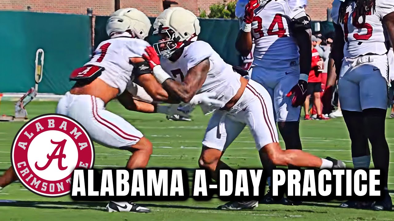 5 MINUTES Of Alabama Spring Practice on A-Day Week - QBs + More - YouTube