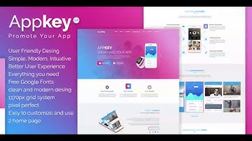 Appkey - App Landing PSD Template | Themeforest Website Templates and Themes