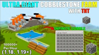 ULTRA GIANT COBBLESTONE FARM IN MINECRAFT BEDROCK 1.19(MCPE/X BOX/CONSOLE/WINDOWS/NINTENDO)