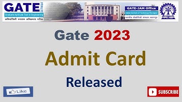 GATE Admit Card 2023 | GATE Admid Card 2023 download #gate #gate2023 #gate2023admitcard