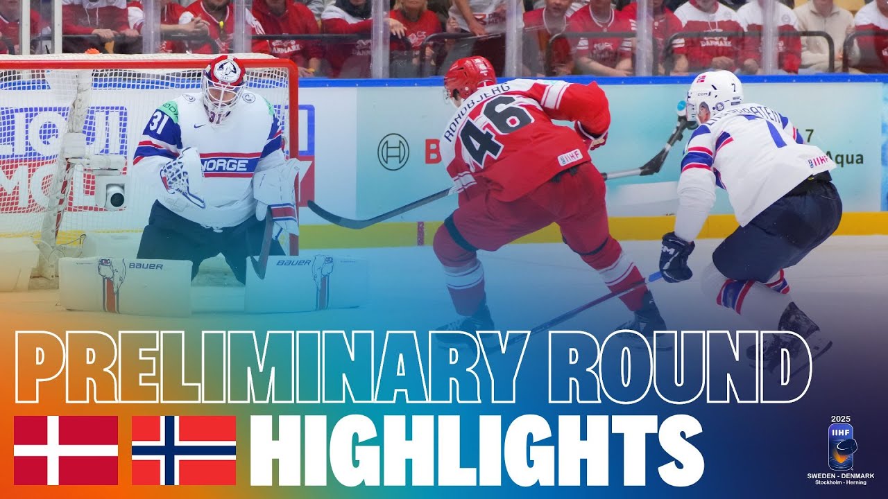 Highlights: DENMARK vs NORWAY | 2025 #MensWorlds #IIHF - YouTube