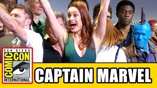 captain marvel marvel comic con panel brie larson announcement