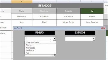Carregar Duas COMBOBOX Dependente com Lista de Dados em Excel VBA