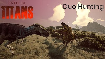 Path of Titans Daspletosaurus Tyrannosaurus Rex Duo PVP (Official Servers)