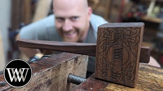 Making A Carved Walnut Mallet by Wood By Wright ASMR 2,901 views 2 months ago 8 minutes, 58 seconds