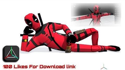 Deadpool Texture drawing and modeling Timelapse // Ibis paint / Prisma 3d //