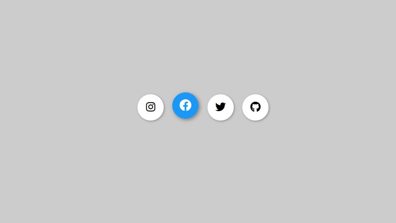 How To Create Social Media Buttons Hover Effect Only HTML and CSS