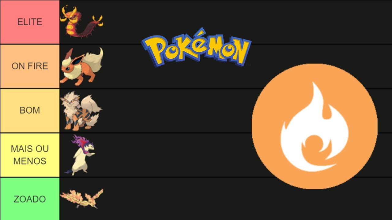 TIER LIST POKEMONS DO TIPO FOGO!!!🔥 Eai concorda? deixe ai nos coment